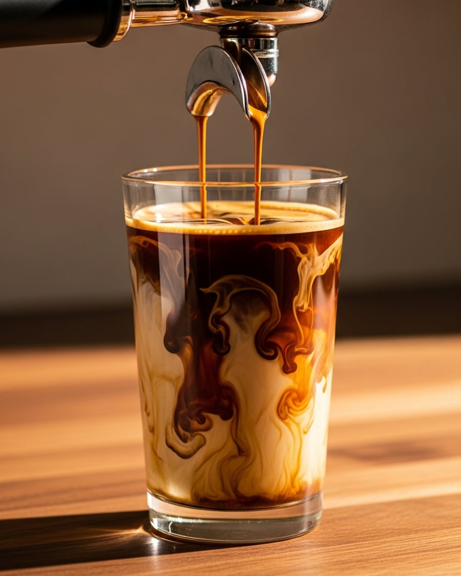 Pull a double shot from the Barista Pro directly over the chai